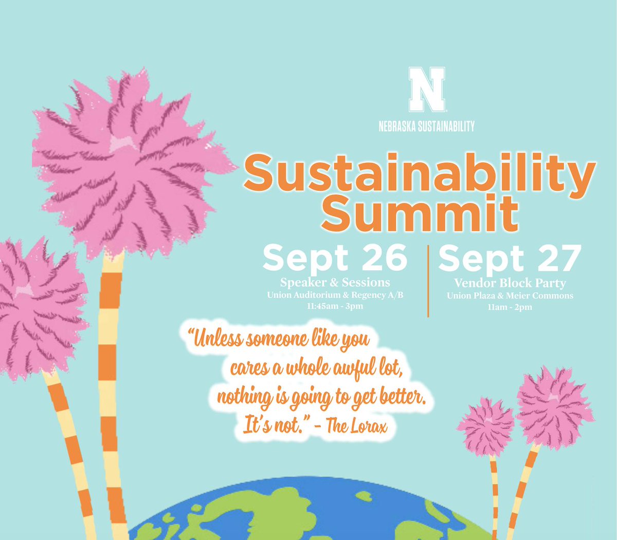 Learn more about our keynote speaker and breakout sessions for our Third Annual Sustainability Summit! 

go.unl.edu/fomf