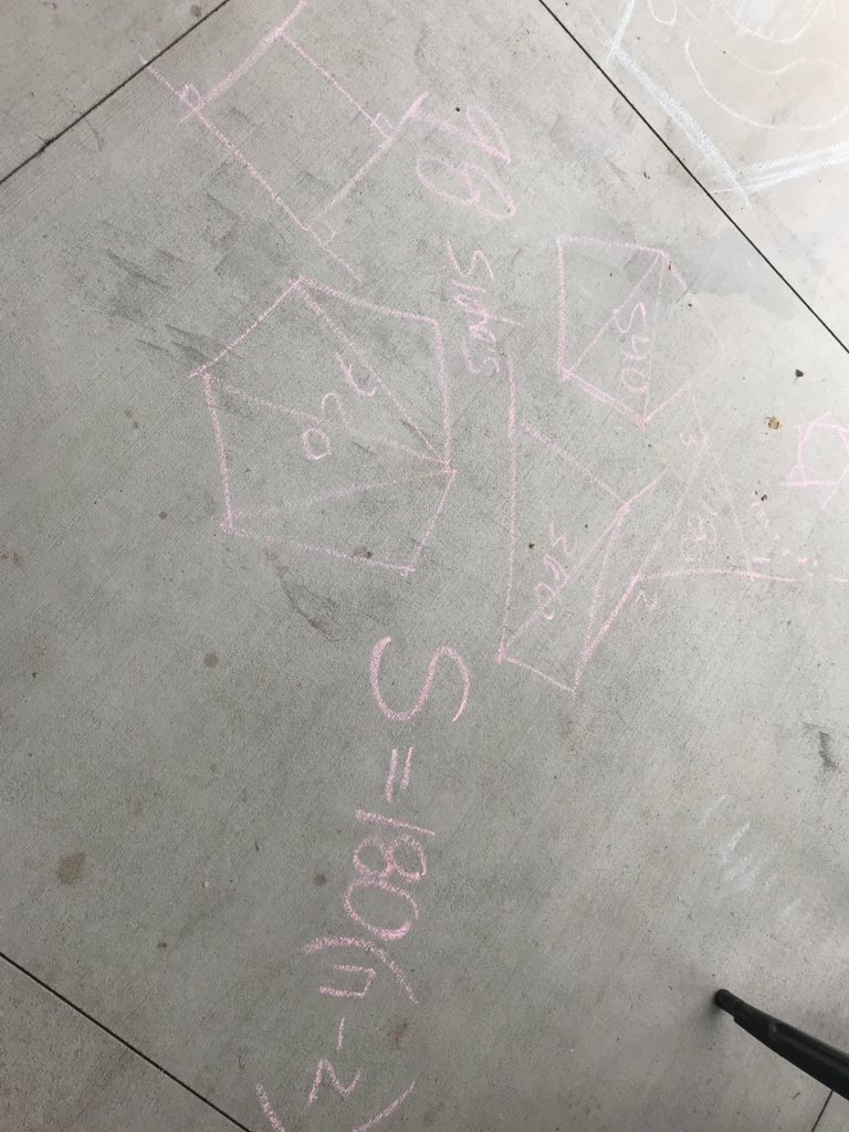 I love that the first pic of cells  turned into second pic on interior angles in shapes. This all took place during our 15 minute break today. Combining #math with #science is #awesome <a href="/TheRanchAUSD/">Rancho Lab School</a> TheRanchAUSD