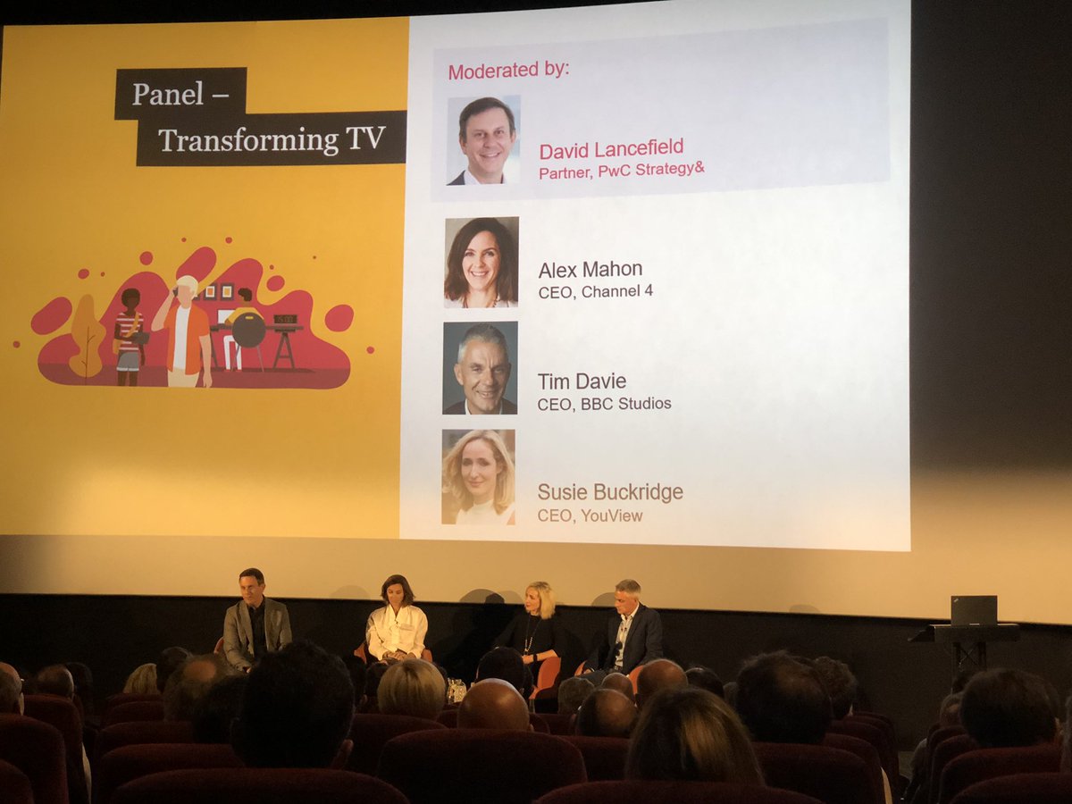 KittySax's tweet photo. Listening to the smart and brilliant @Dlancefield throw some strong questions at BBC’s Tim Davie, C4’s Alex Mahon and Youview’s Susie Buckridge at the annual @PwC media summit. #futuregazing #tvpredictions https://t.co/txUOLLAQ7p