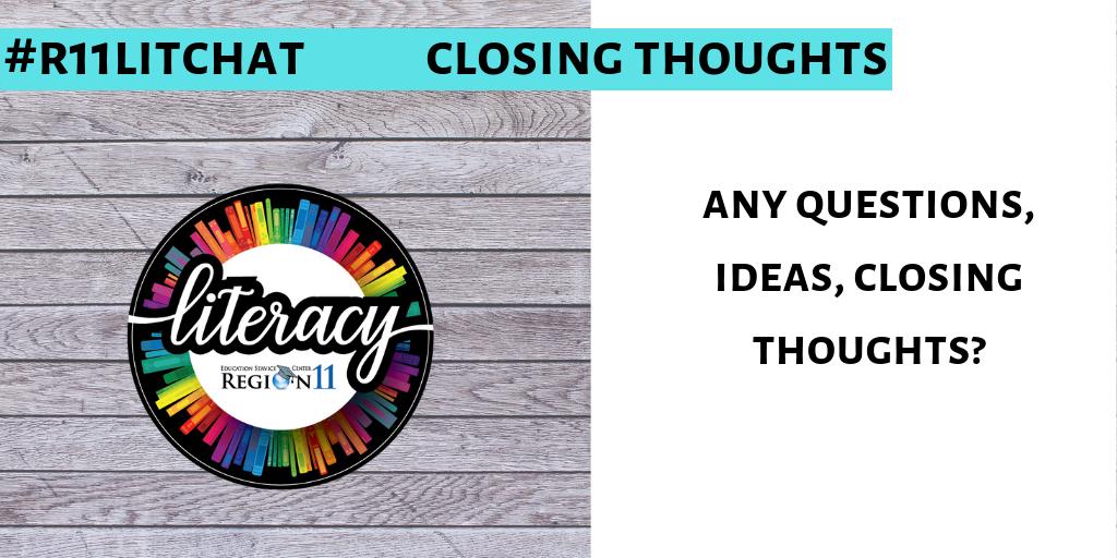 R11ELAR's tweet photo. Any closing ideas or thoughts? #r11litchat https://t.co/KaQsWWMScN