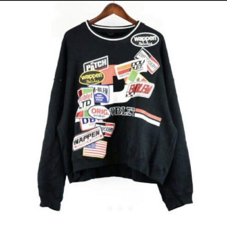 doublet CHAOS PATCHES SWEAT SHIRT ブラック doublet CHAOS PATCHES SWEAT SHIRT ブラック doublet