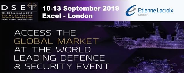 #Event #DSEI2019 #EVENT is opening today. Meet the various Etienne Lacroix GROUP entities &amp; Teams. Meet us boot N9-383 and discover more about our broad range of advanced pyrotechnic applications dedicated to defense and security