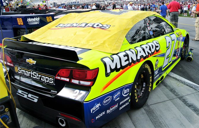 SMD_racing's tweet photo. The very first Cup car that SMD's work ever appeared on was Paul Menard's No 27 Chevy with @RCRracing @DISupdates back in 2013. Best of luck to Paul Menard in his life after racing! #NASCAR #SmartStraps https://t.co/Bq21LSBoGu