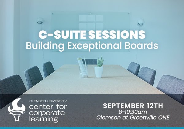 thinkclemson's tweet photo. Register Today and Join us ! Thursday, September 12th, 8-10:30am Clemson at Greenville ONE https://t.co/IH0xtCg2nJ
#clemson #CSuite #development #LeadershipDevelopment   #leadershipskills https://t.co/OW161egiBm