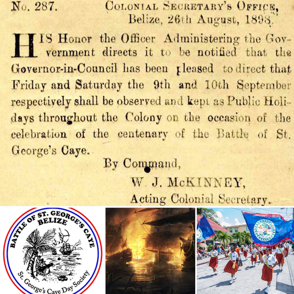studyinbelize's tweet photo. Happy St. George’s Caye Day Belize. Today, September 10, is the anniversary of the Battle of St. George’s Caye in Belize which occurred in 1798. Read more here: https://t.co/Qb2bkPlwOM #SeptemberCelebrations2019 #Belizehistory #knowbelize #studyinbelize #servelearnexplore #TEP https://t.co/iugSkWpiyB