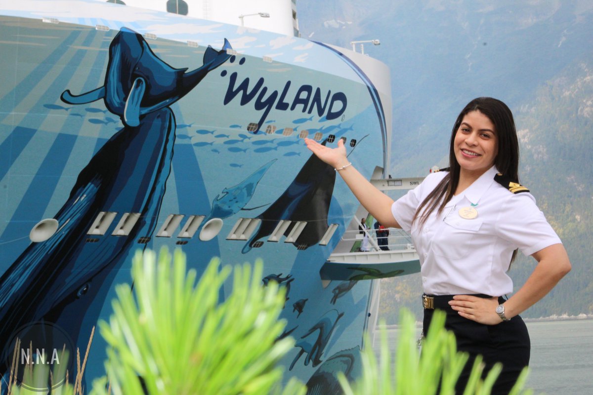 Today, we proudly introduce you to Joyce Arauz, who serves as #2ndOfficer on board #NorwegianBliss.  Joyce hails from the beautiful country of #Panama and has been working with #NorwegianCruiseLine since 2014.
#crewlife #workatsea #Alaska #PROUD
