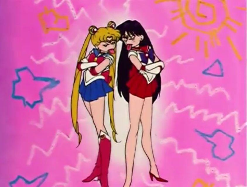 UGH I SHIP USAGI AND REI SO MUCH SJFJFJSDHusagi: rei/mars is so mean huhuhu uhhhh wait what would she think of these dumplings and my hairstyle rei: usagi is a dimwit i can’t help but insult her everytime ughhh but she’s my baby you can’t touch her  #sailormoon