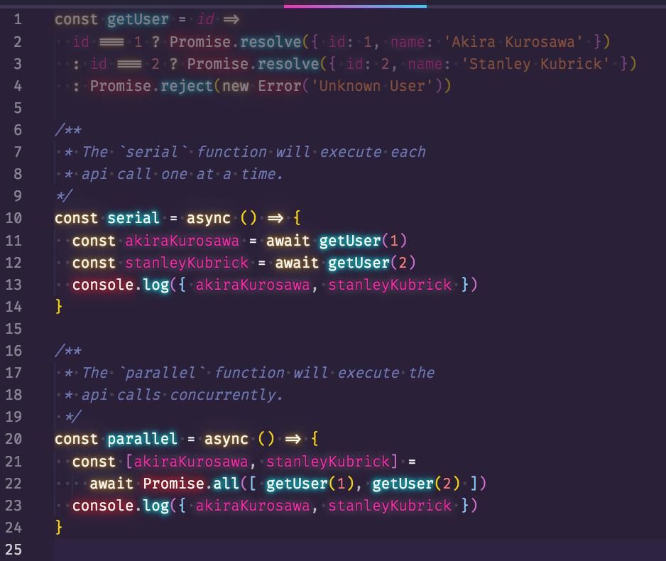 💡TIP: Serial = one at a time. Parallel = multiple at the same time. You can choose to run things as serial or parallel based on your needs.

#dev #developer #javascript #es6 #nodejs #programming #Developer