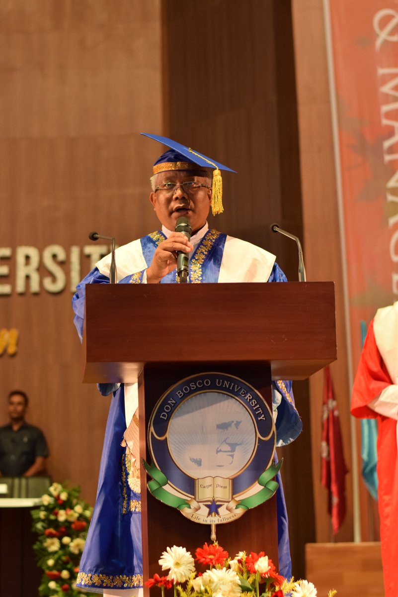 U18Alumni's tweet photo. Speech of dignitaries - 8th Convocation of the Assam Don Bosco University.
#University18
#DBUGlobal
#ADBUConvocation2019 https://t.co/JGJpLABtyN