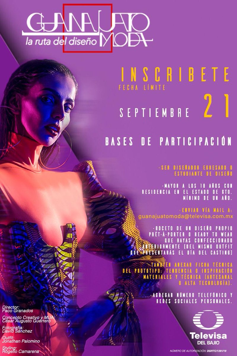 GuanajuatoModa's tweet photo. Aquí los requisitos para participará en @GuanajuatoModa 2019 https://t.co/AOjZOIiTjR