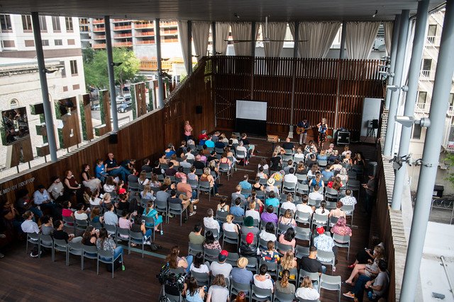 CM_Austin's tweet image. Thanks to @ContemporaryATX for hosting August’s #CMjustice event. We're excited for Camp Contemporary - an evening camp for adults with artist-led workshops &amp;amp; live music at Laguna Gloria:  thecontemporaryaustin.org/event/camp-con…