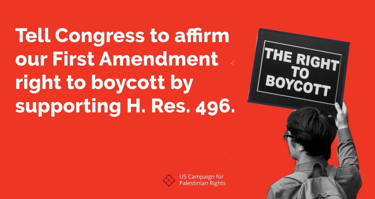 USCPR_'s tweet photo. At a time when political expression is under attack across the globe and social justice movements are rising, join this historic cross-movement call on Congress to stand on the side of justice by affirming the First Amendment protected #righttoboycott. https://t.co/QUJhD9olKb https://t.co/1BWkkmGHnE
