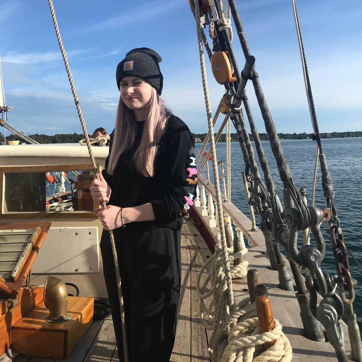 RosseauLake's tweet photo. The other half of our Grade 10 generation is all smiles this morning on @tallshipSL2's TS St Lawrence II.
#outtrip #outtrips #tallship #tallships #teamwork #RLClearns 📷: Mr. Pawliszko https://t.co/L9JNoRScPj