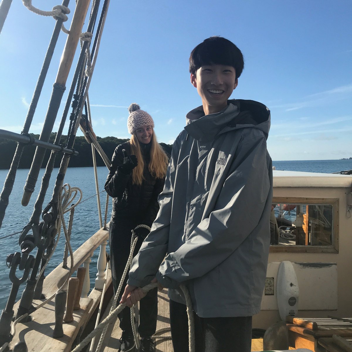 RosseauLake's tweet photo. The other half of our Grade 10 generation is all smiles this morning on @tallshipSL2's TS St Lawrence II.
#outtrip #outtrips #tallship #tallships #teamwork #RLClearns 📷: Mr. Pawliszko https://t.co/L9JNoRScPj