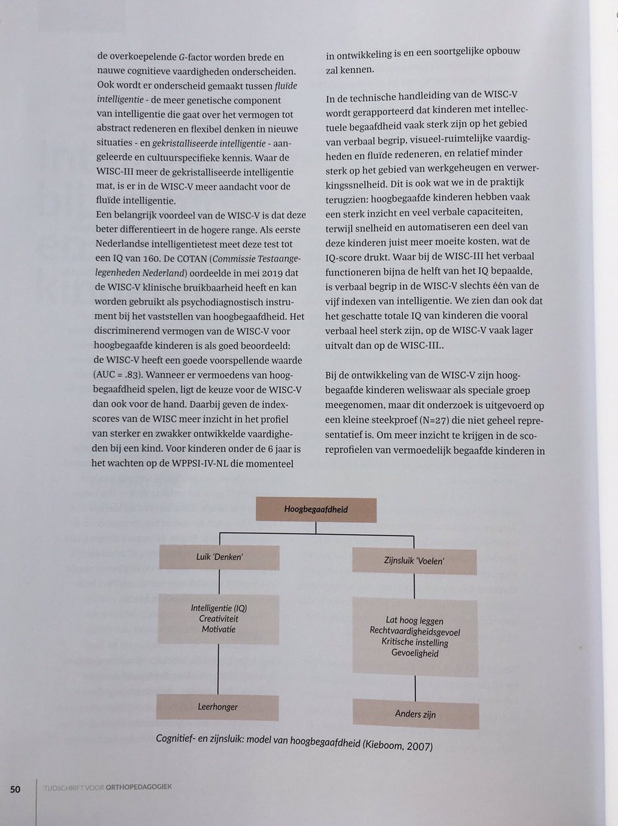 GekeMaes's tweet photo. Trots! Mijn artikel over intelligentieonderzoek bij vermoedelijk meer- en begaafde kinderen in het Tijdschrift voor Orthopedagogiek.

#WISC #WPPSI #RAKIT #KIQT #IQ #intelligentietest #meerbegaafd #hoogbegaafd #orthopedagoog #GekendTalent https://t.co/w1lpEmrGaj