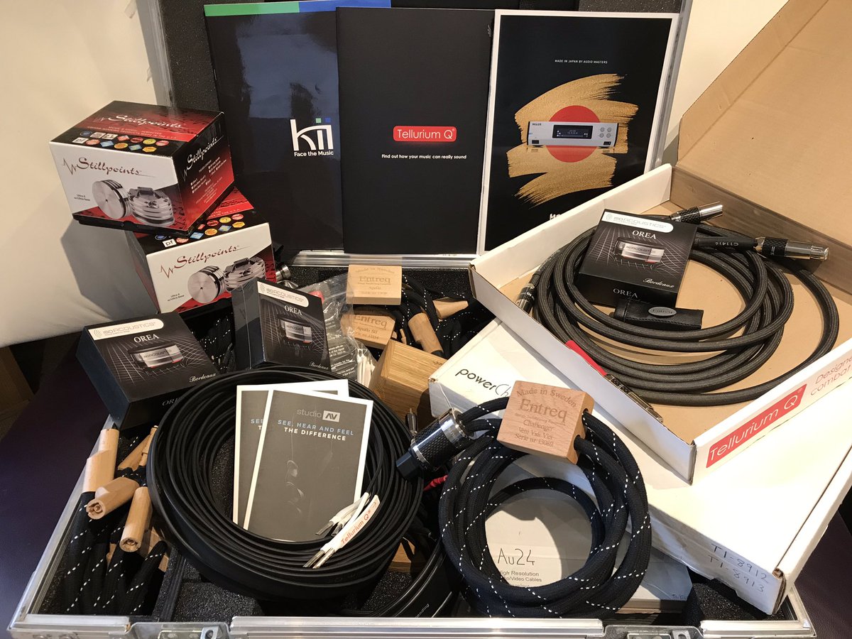 studioAVltd's tweet photo. Our Hifi Doctors goodie box is bursting at the seams - contact us to arrange your own home visit https://t.co/1sMjAMoSAN #entreq #stillpoints #telluriumq #melco #kiiaudio #isoacoustics https://t.co/Lp3UYKdVzp