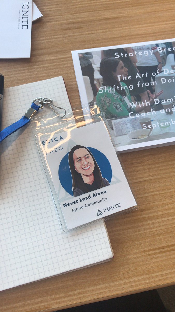 ericazazo's tweet photo. First @igniteconnected session — learning about ‘The Art of Delegation.’ Biggest takeaway: think collaboration, not delegation. https://t.co/aGx6Uv4zt3