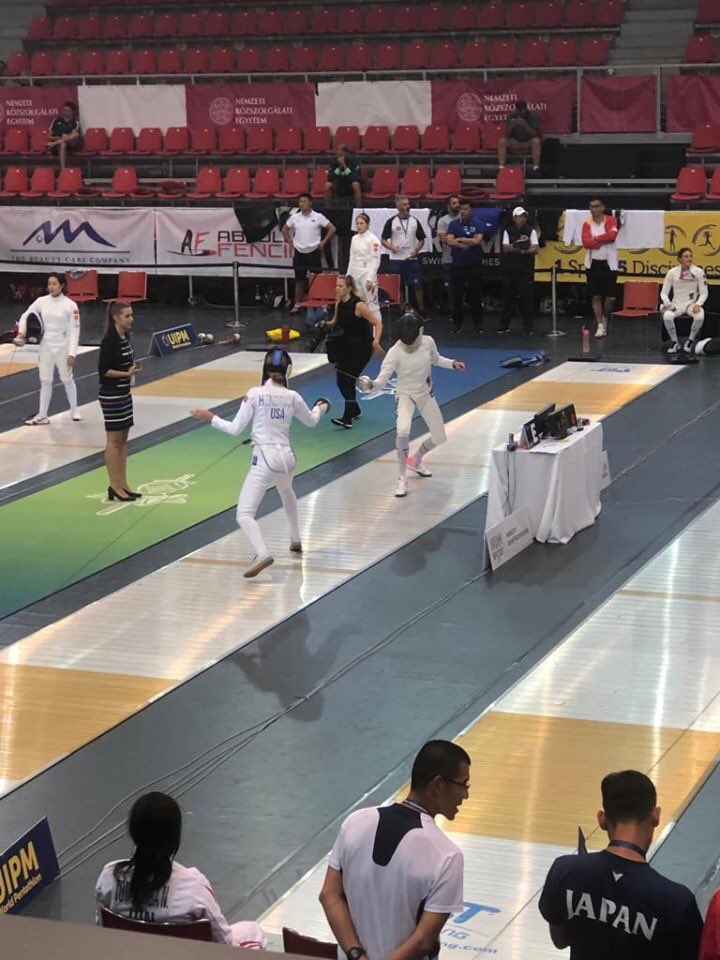 campstewart's tweet photo. Our campers have the opportunity to practice fencing at camp, so we wanted to share some pictures Jeeper took at the UIPM Pentathlon World Championships Budapest 2019. #Pentathlon #fencing #campstewartforboys https://t.co/OPJQnXP08b