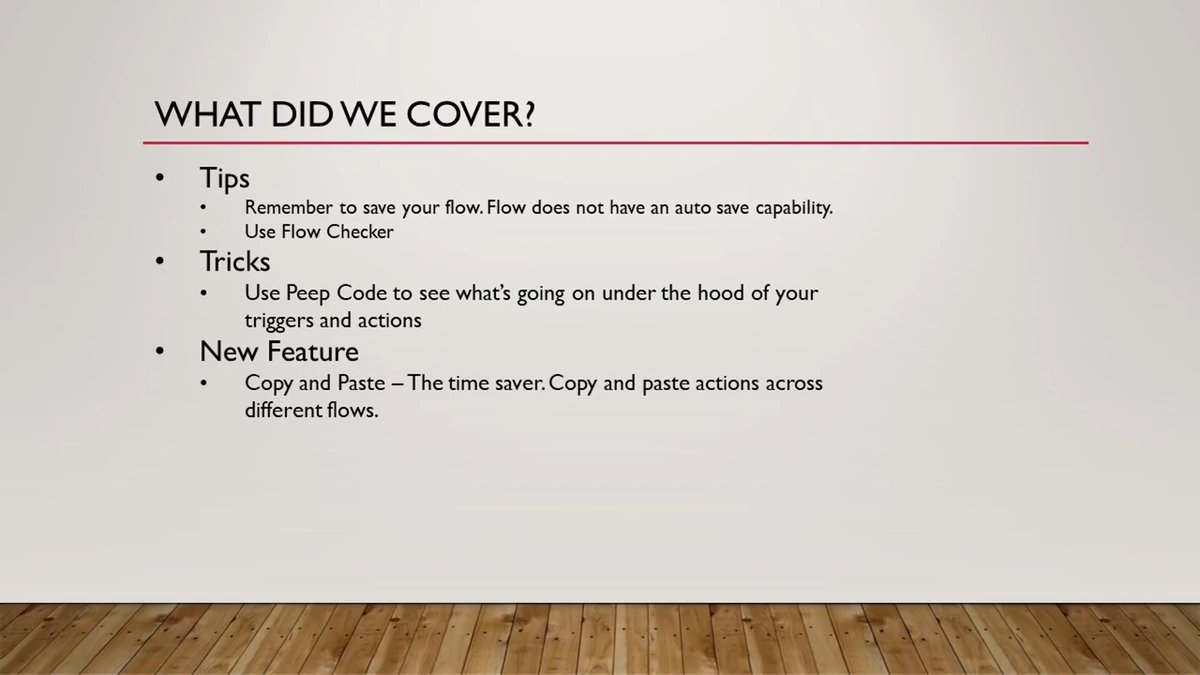 kamleshrao's tweet image. Summary of #BestPractices and #Tips covered by @Anton_Rob_Benz at #FlowConf2019 @MicrosoftFlow