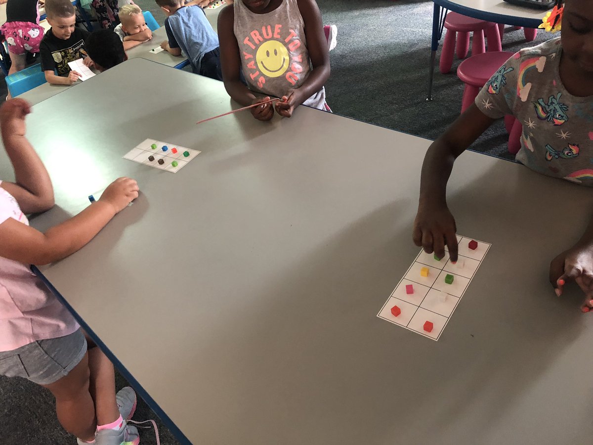 MissTEMiller's tweet photo. Playing grab and count with our math partners using the move and count strategy! One student suggested that we could use our ten frames to help us keep track of our counting! #happycounting #gracemornkc #nkcschools https://t.co/nUYNhxzaq4