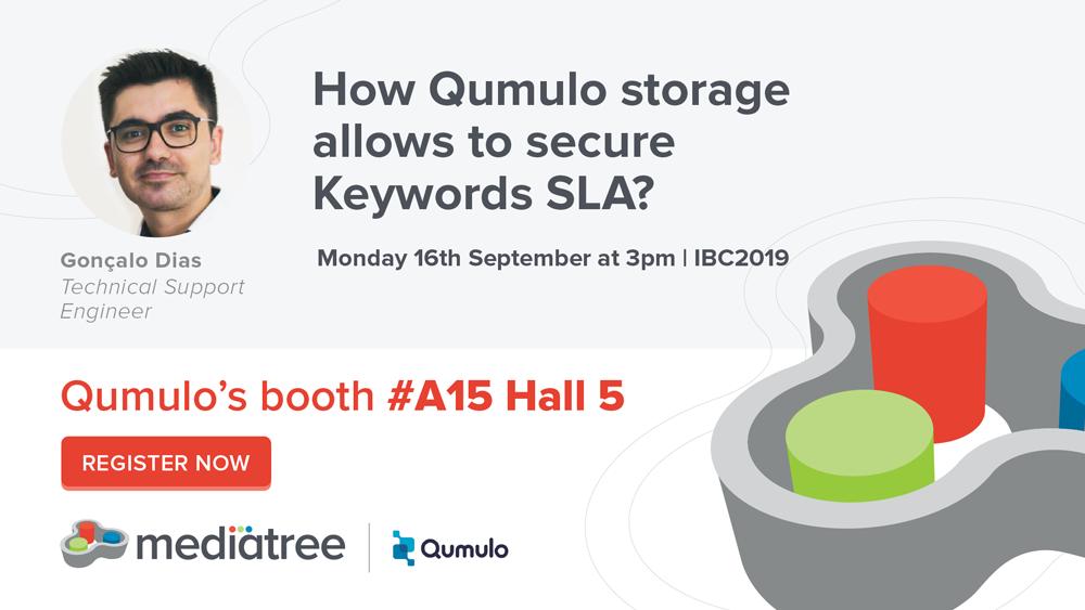 Mediatree_en's tweet image. Gonçalo Dias, our Technical Support Engineer will be presenting at @IBCShow  how @Qumulo provide a secure solution to Keywords. You don’t want to miss this.
Join us &amp;amp; Register for free calendly.com/mediatree-ibc/…
#broadcastmonitoring #cloud #hybridcloud #media