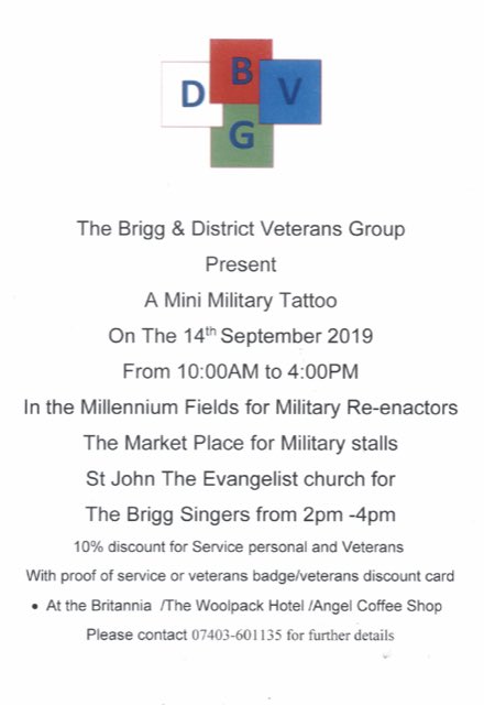 We’re looking forward to performing as part of The Veterans Weekend in Brigg this Saturday afternoon. Please note - we are singing in St John’s Church Hall. Tickets £2.50 from outlets on the poster or on the door