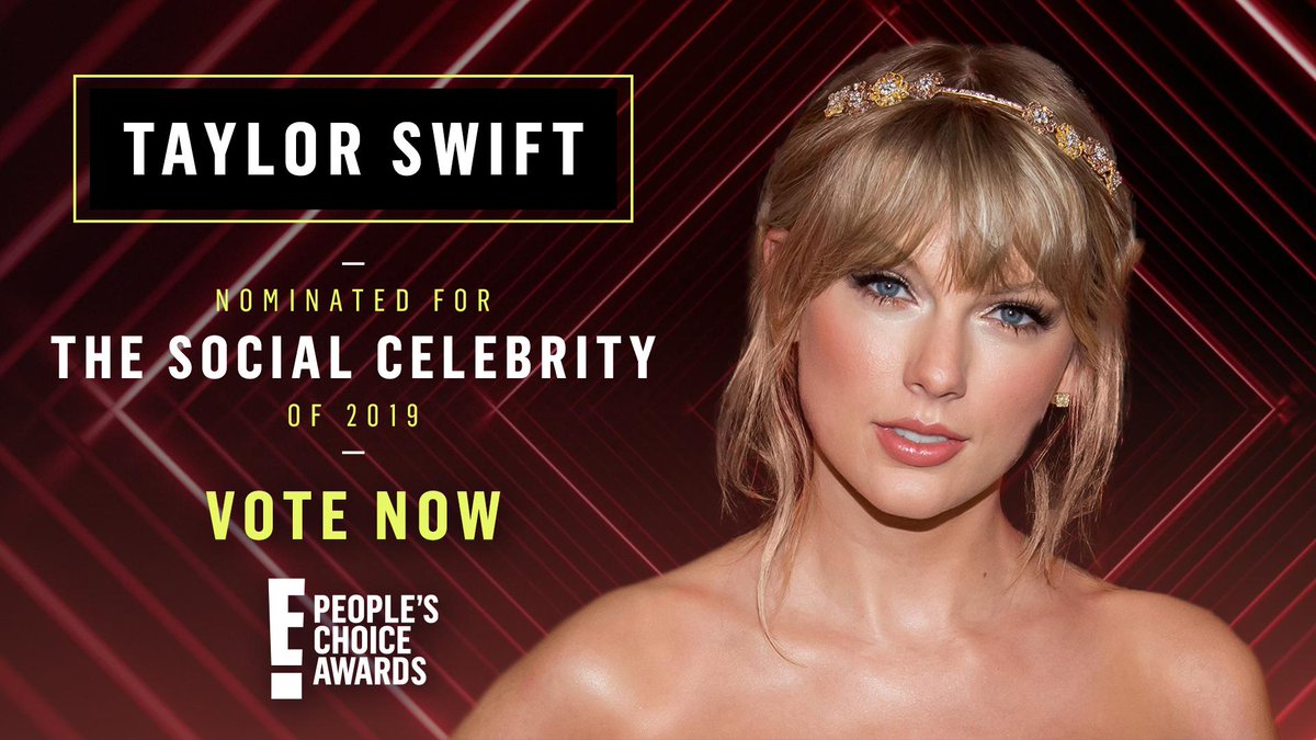 blessedswifty's tweet photo. RT to vote for #TaylorSwift as #TheSocialCelebrity of 2019 now! #PCAs https://t.co/NLyHQCWGRx