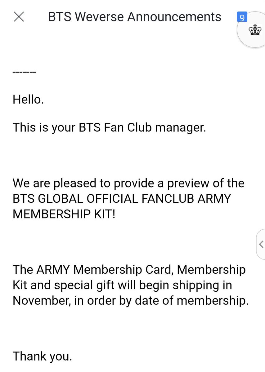 BTS Merch Restocks⁷ on Twitter "In order of purchase so you'll be