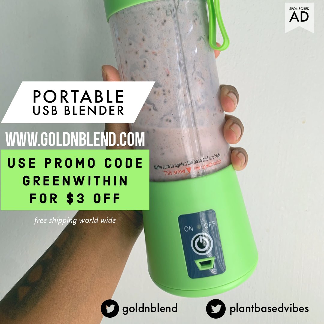 goldnblend.com
😍 a portable blender !
 
use promo code GREENWITHIN for $3 off. free shipping worldwide ! 💚

🍌 i'm pleasantly surprised by the power of this blender ! can't wait to take it on the go. 🍓 #goldnblend #plantbasedvibes #greenwithin #gogreen #sponsoredAD