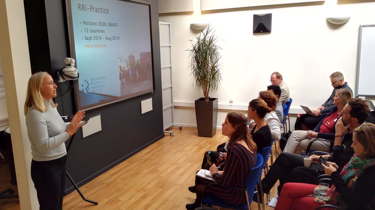 Interesting workshop on #RRI indicators in the #SuperMoRRI project in Brussels today. Happy that results from #RRIPRACTICE can inform future research. 😊