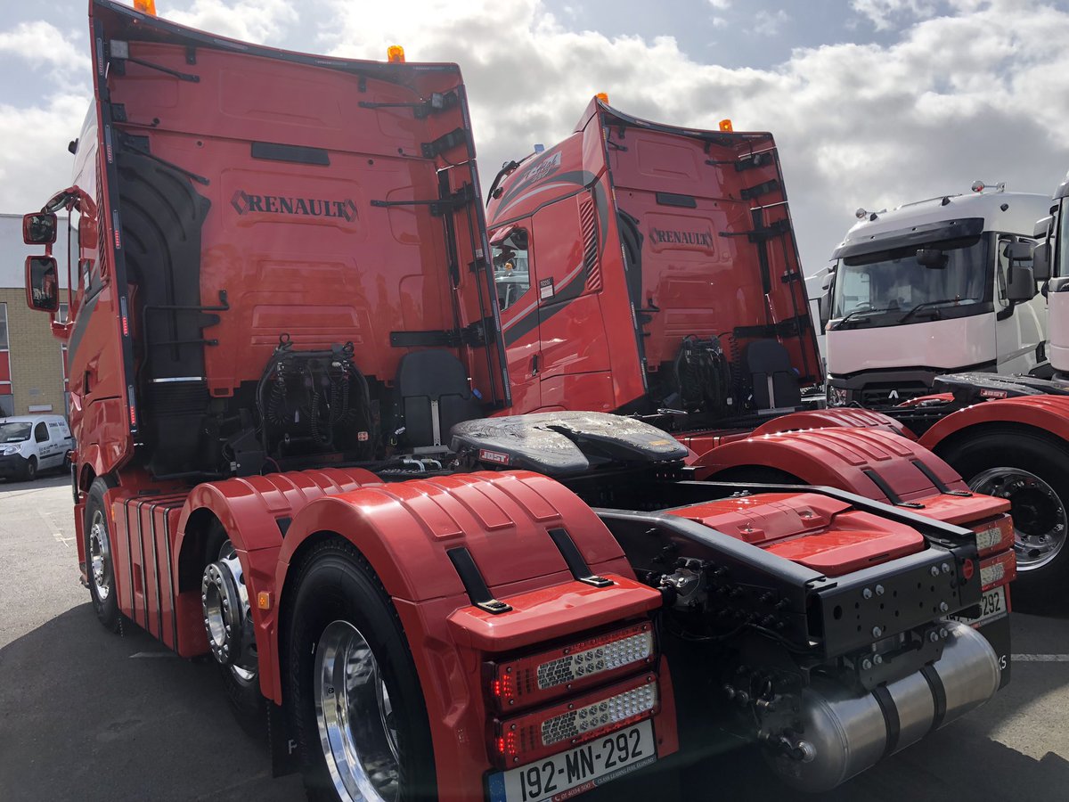 RenaultIrl's tweet photo. Two new T-High 520 HP for O’Harte Transport #renaulttrucksireland https://t.co/JeMtI6WX9V