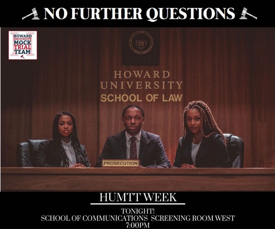 May it please the court? Come out and meet <a href="/HUMockTrial/">Howard Mock Trial</a> tonight at 7 pm in the School of Communications Screening Room West! #NoFurtherQuestions🏆