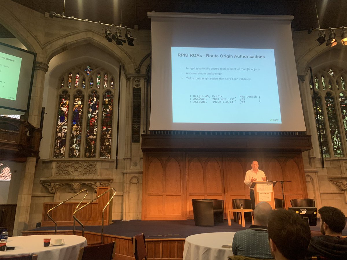 IRL_NetNI's tweet photo. @barryo79 of INEX extolling the virtues of IXP Manager. @uknof #UKNOF44 #LoveNetworks #NetEng #NetOps #DevOps @ComePeerWithMe @inognet @IRL_NetNI  @VisitBelfast @VisitBelfastBiz https://t.co/BvzY6n0Gtq