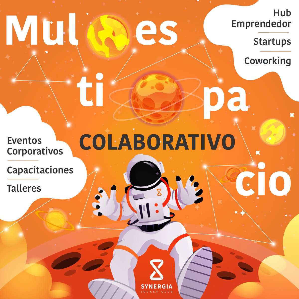 SynergiaLP's tweet photo. 🙋🏻‍♀🙋🏻‍♂Nos retransformamos en un MULTIESPACIO COLABORATIVO… un nuevo concepto de cooperación y asociación entre marcas. 😎

🚀#SynergiaJockeyClub, un nuevo nodo y una nueva forma de vivir conectado. 

¡Vení a vivir una experiencia de otro mundo 🌎, vení a #Synergizar! ⚡ https://t.co/LWlBf62ZIo