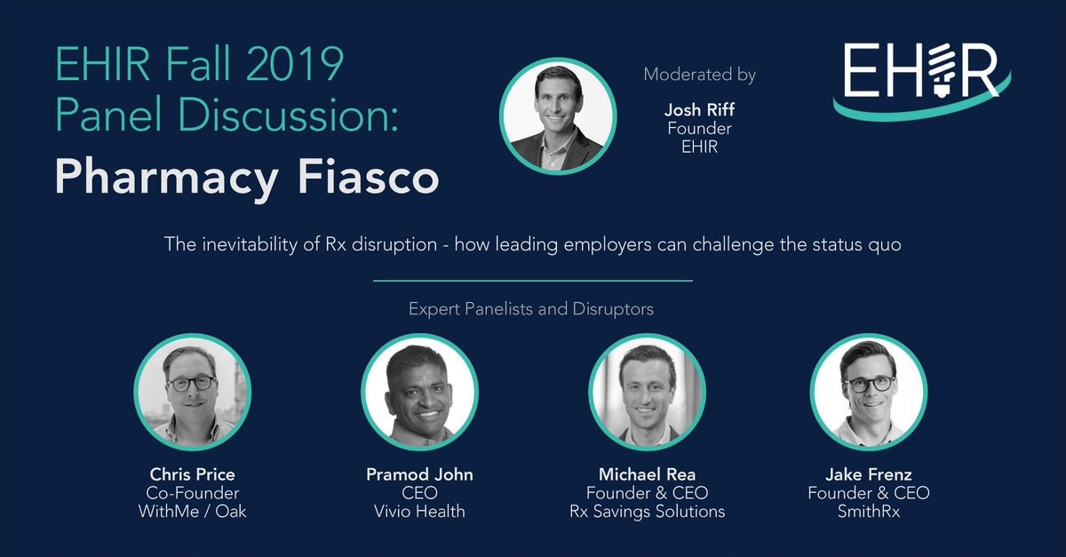 A busy day for SmithRx - Jake Frenz is joining the first of the EHIR (Employer Health Innovation Roundtable) Fall panel discussions and Dustin Conrad is presenting at the ISCEBS Symposium!