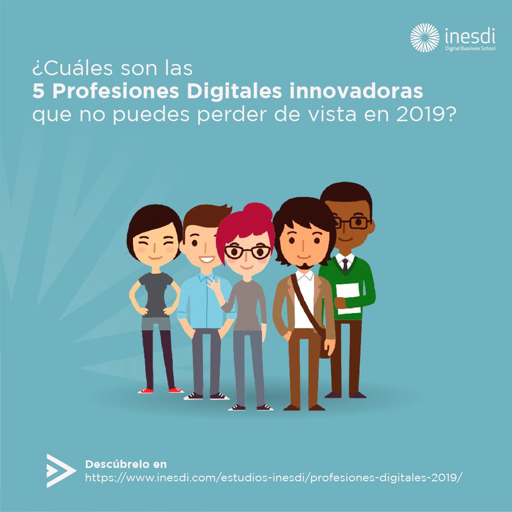 Inesdibts's tweet photo. 🔝¡¿Cuáles son las profesiones digitales innovadoras que no puedes perder de vista? 🤗
https://t.co/9ReNakWugO #profdigitales2019 https://t.co/P9j6RwGjs7