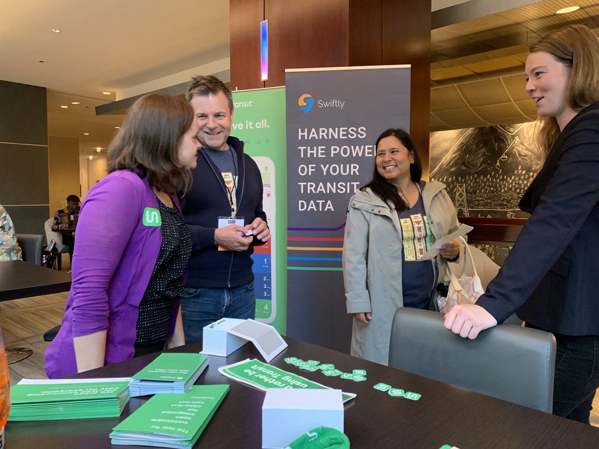 SwiftlyInc's tweet image. We had so much fun at our #RailVolution happy hour last night. Thanks to @transitapp for co-hosting! And thanks to everyone who came and geeked out about transit with us. 🥂🍾🚉🚃