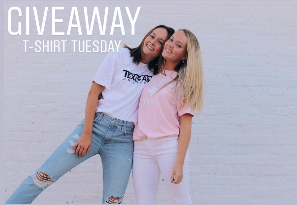 AggieOutfitters's tweet photo. GIVEAWAY ALERT! It’s T-SHIRT TUESDAY! You know the drill, we have some sweet NEW DESIGNS and you have the chance to win RIGHT NOW! We are loving these dainty designs for fall &amp; we hope you do too!
•
TO ENTER
1) Follow us @aggieoutfitters
2) Like this post
3) Retweet https://t.co/CYcfHrflUi