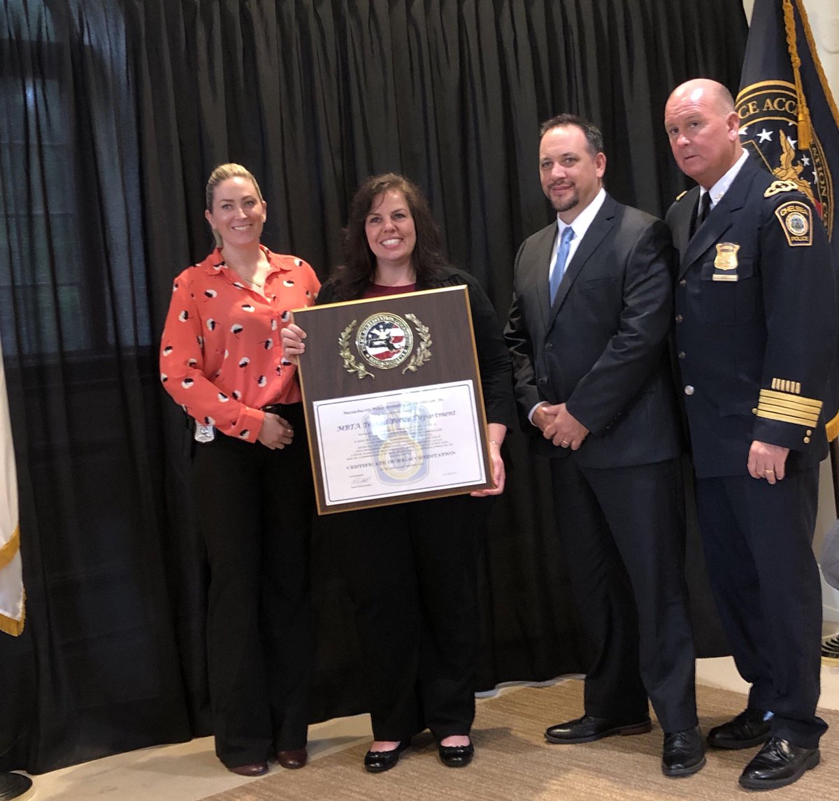 MassAccred's tweet photo. @MBTATransitPD Congrats Chief Green and Officer Spinosa on re-accreditation today. Truly professional policing. https://t.co/d0Klr32hwM