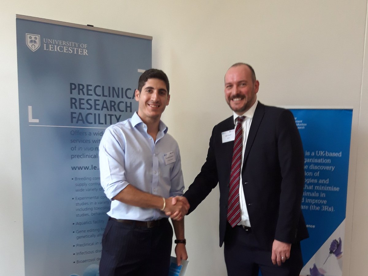 NC3Rs's tweet photo. Congratulations to our #Midlands3Rs poster prize winners, Constantinos Demetriou and Patricia Lalor (whose prize was accepted on her behalf by @ScottPLand)! @Biomed_Res https://t.co/Su4HmgFJSM
