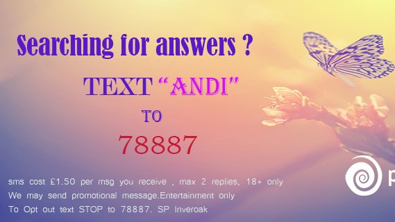 psychicwater's tweet photo. Hi all
I am available for psychic text readings right now
Love is Light x
Andi x😍 https://t.co/NNNJievgMA
