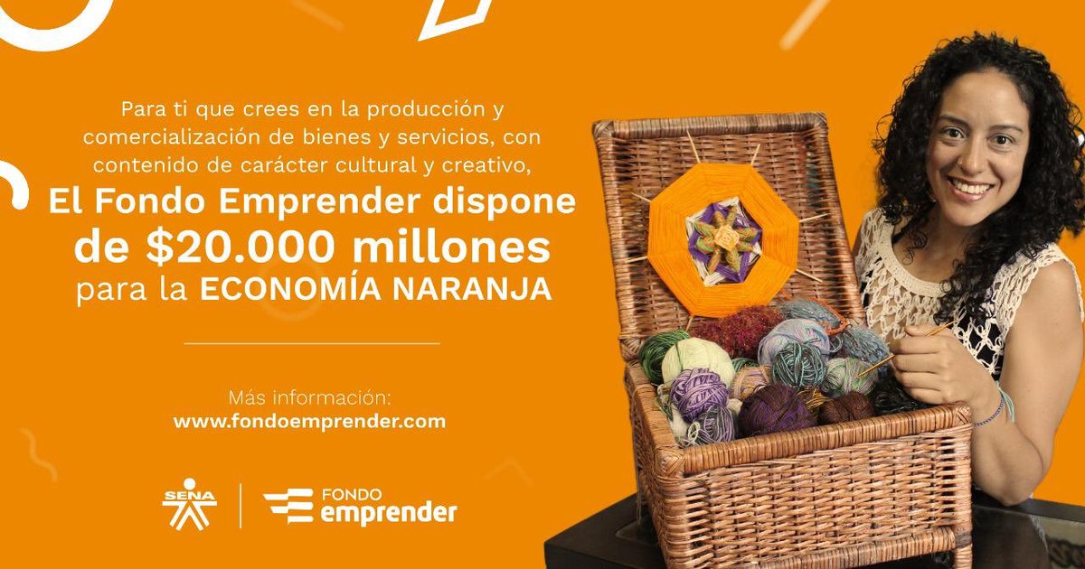 CGMLTI's tweet photo. 194 ideas productivas de los emprendedores que impulsarán la #EconomíaNaranja🍊 del país, serán apoyadas a través del capital semilla y la asesoría del #FondoEmprenderSENA. ¡Postúlate! 🙌 https://t.co/aPDONEAhpZ #ColombiaCrea https://t.co/Mvvle7RYmG