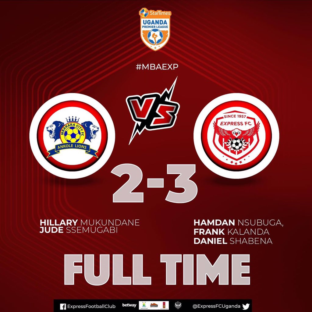 Akiwanuka20's tweet photo. This is done, thanks you our impressive funs @TheRedArmyofFC for the support @ExpressFCUganda  #TheRedEagles https://t.co/LZuwvcmTTC