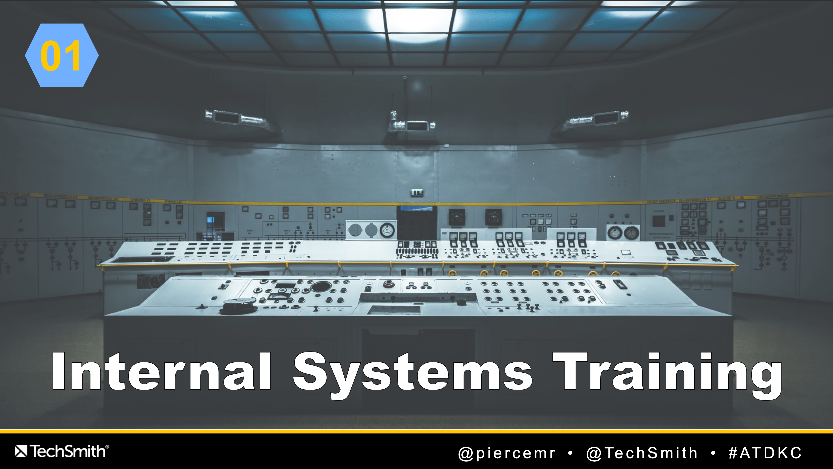 piercemr's tweet photo. If your org has software systems, you probably have people that need training. Screencasts & videos are a great way to get anyone, at any point they join the org, to get up to speed. Hard to beat the scalability & versatility of using videos for this type of training #atdkc https://t.co/8NTIo7qIKn