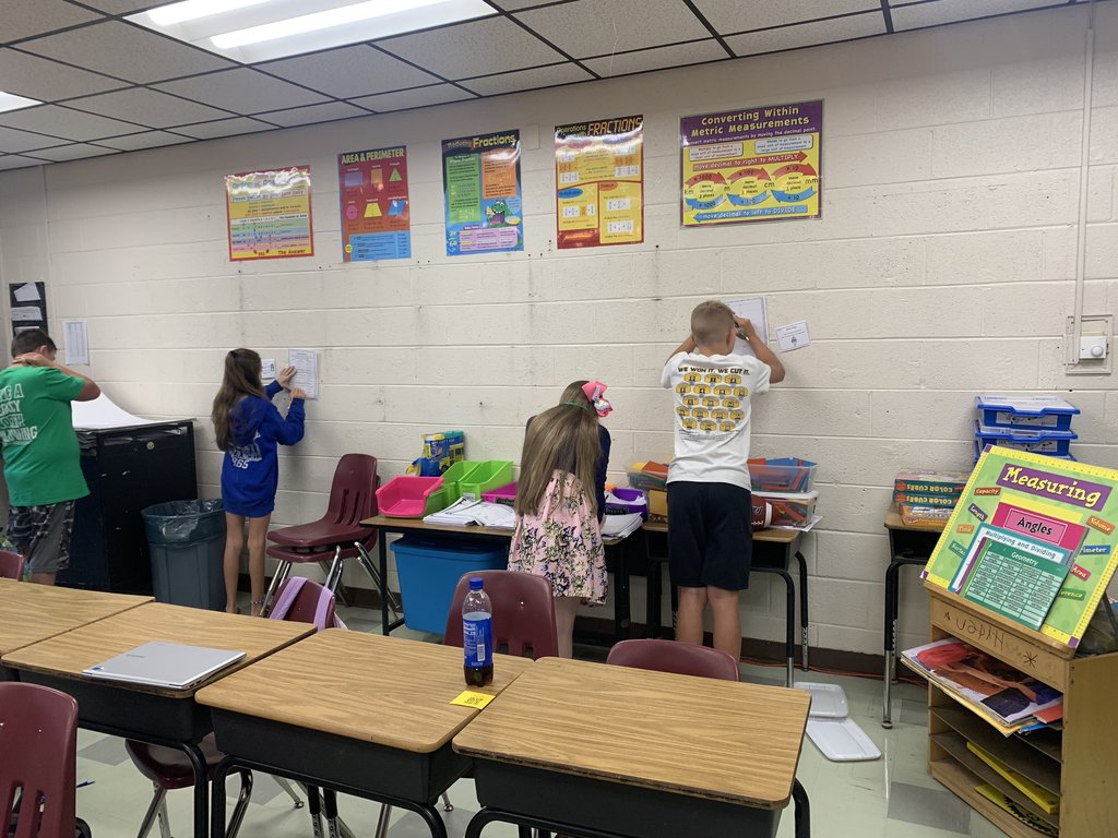castle_wr's tweet photo. Fifth grade math students are on a scavenger hunt to solve a math mystery. Students solve decimal equations to find clues to solve the mystery. #MathIsFun #MovingInMath https://t.co/OjzVcsxYtf