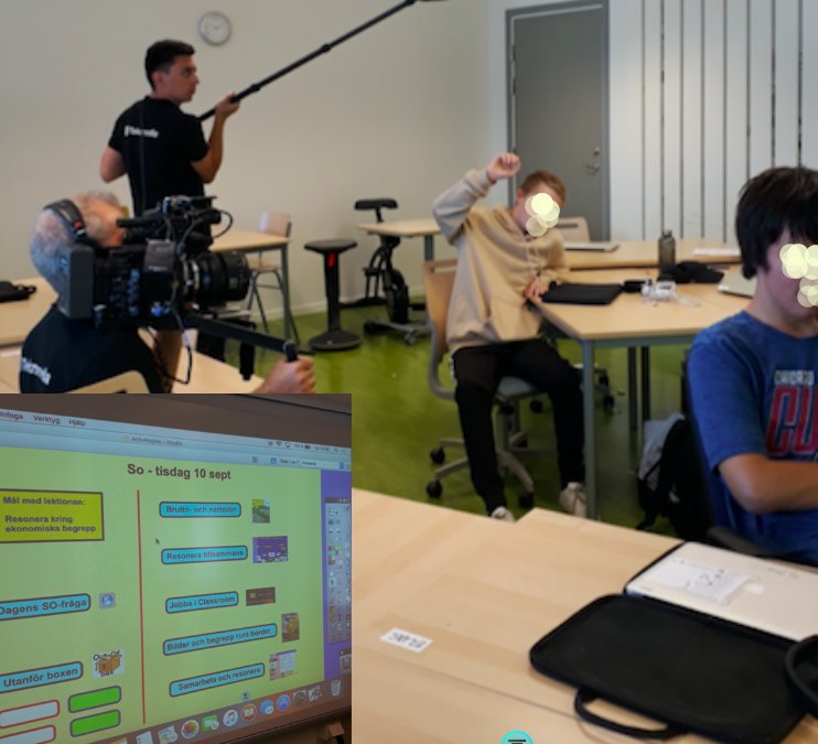 SPSM filmar visuell pedagogik i klassrummet. SO-undervisning på Brage. Snart som fortbildning för lärare. #högstadietbrage #soundervisning #solskol #SPSM #visuellpedagogik #lärapåandrasätt #språkstörning