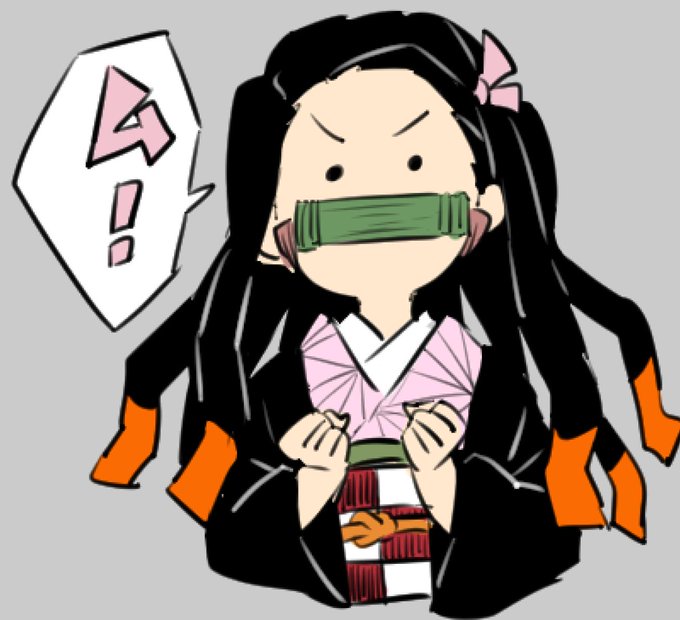 こちまきさんがTwitterに投稿した竈門禰豆子(鬼滅の刃)のイラスト。