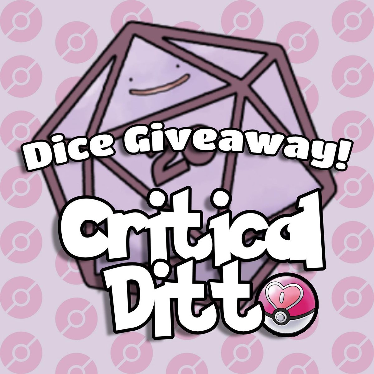 criticalditto's tweet photo. ⭐️1000 Follower #Giveaway!⭐️

To celebrate reaching this milestone, we are giving away a set of this beautiful Ditto-Style #Dice from @EclipseDice 

To enter:
✅Follow @criticalditto 
🔄Retweet this Tweet
⬇️Comment your favourite #Pokemon below!

Winner drawn September 30th! https://t.co/dglAMZQ6Hp