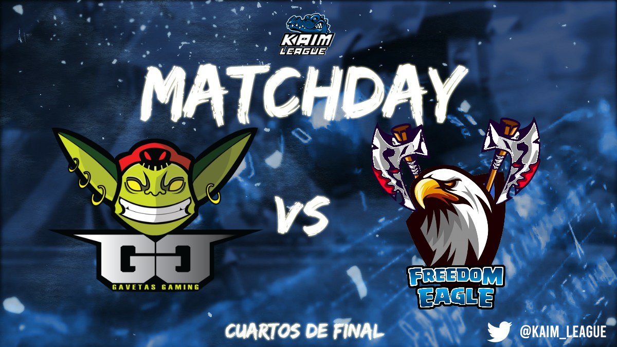 #MATCHDAY
Hoy, Martes 10/9, se jugara el ultimo partido por los cuartos de final de la Kaim League. Quien lograra conseguir su pase a semis? 
Buena suerte @GGAeSports y a <a href="/FreedomEagleCR/">Freedom Eagle</a> !