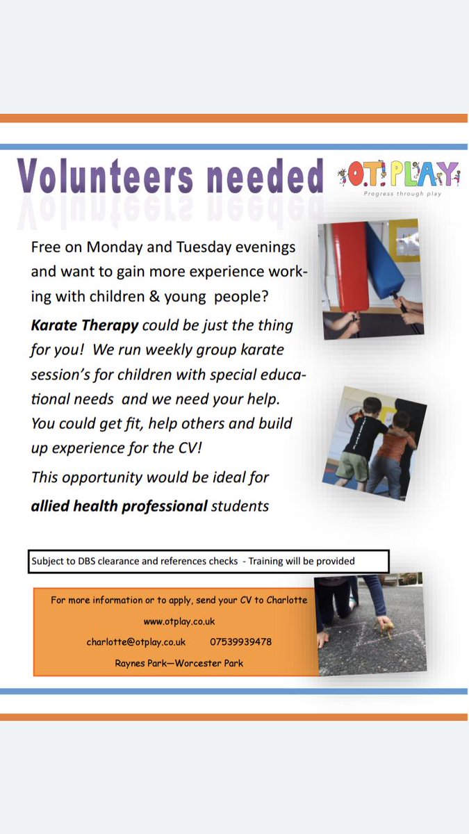 #OTstudents #SLTstudents #PTstudents needed #Volunteering #WorkExperience #AlliedHealth